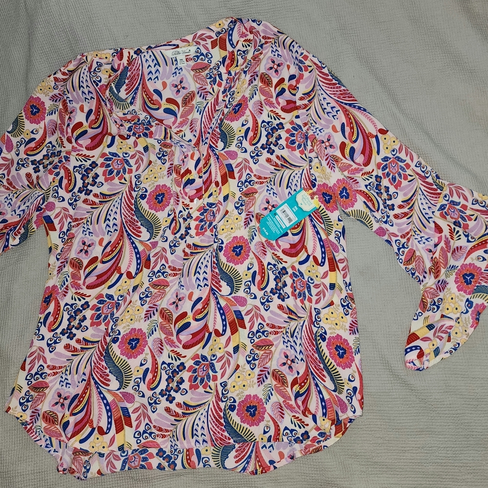 Pioneer Woman XXL high low blouse